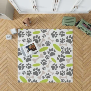 Pet Paws Footprints Design Rug