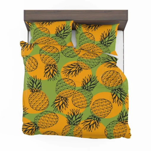 Pineapple Printed Pattern Bedding Set 2