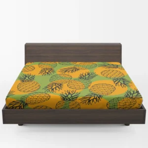 Pineapple Printed Pattern Fitted Sheet 1