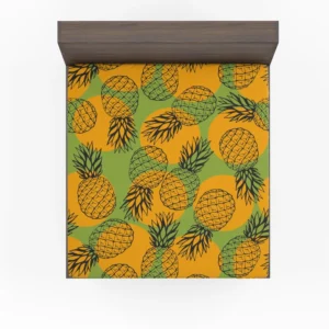 Pineapple Printed Pattern Fitted Sheet