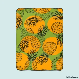 Pineapple Printed Pattern Fleece Blanket 1