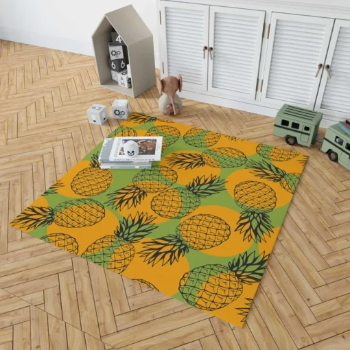 Pineapple Printed Pattern Rug 1