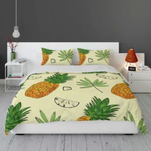 Pineapple Slice Leave Pattern Bedding Set 1