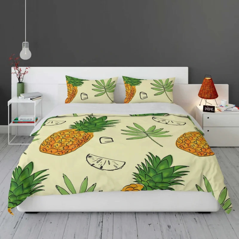 Pineapple Slice Leave Pattern Bedding Set 1