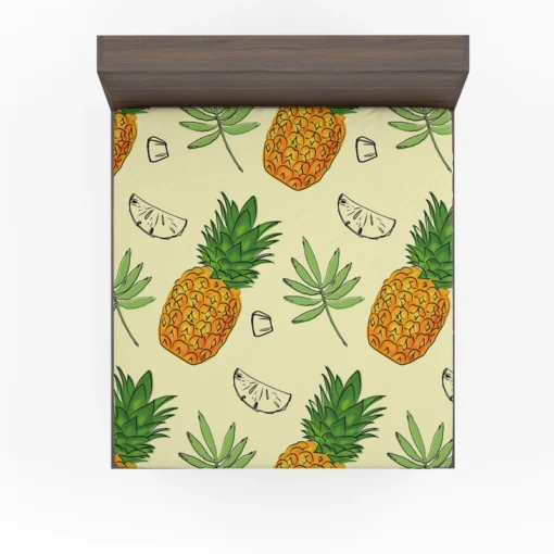 Pineapple Slice Leave Pattern Fitted Sheet