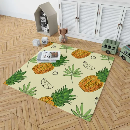 Pineapple Slice Leave Pattern Rug 1