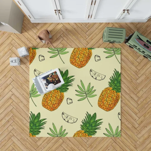 Pineapple Slice Leave Pattern Rug