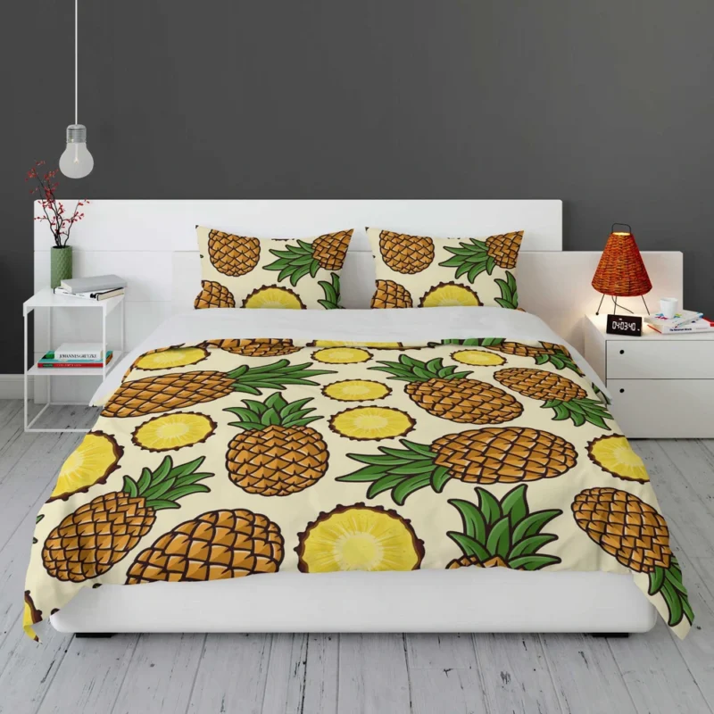 Pineapple Tropical Pattern Design Bedding Set 1