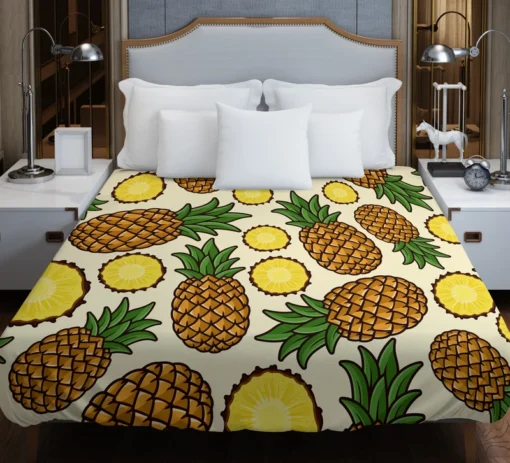 Pineapple Tropical Pattern Design Duvet Cover