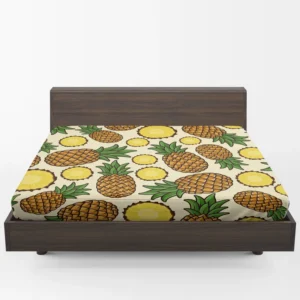 Pineapple Tropical Pattern Design Fitted Sheet 1