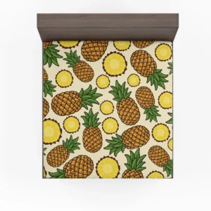 Pineapple Tropical Pattern Design Fitted Sheet