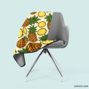 Pineapple Tropical Pattern Design Fleece Blanket 2