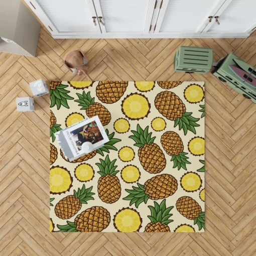 Pineapple Tropical Pattern Design Rug