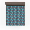 Pink And Blue Retro Chevron Fitted Sheet