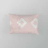 Pink And White Diamond Pattern Pillow Case