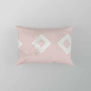 Pink And White Diamond Pattern Pillow Case