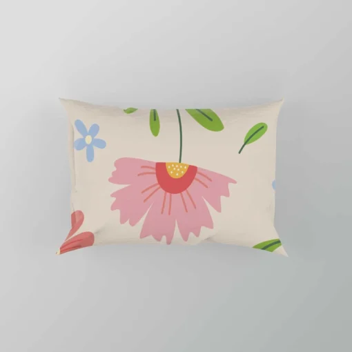 Pink Blooming Flowers Pillow Case