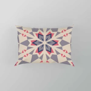 Pink Blue Kaleidoscope Floral Pattern Pillow Case