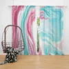 Pink Blue Marble Effects Curtain