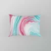 Pink Blue Marble Effects Pillow Case