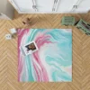 Pink Blue Marble Effects Rug