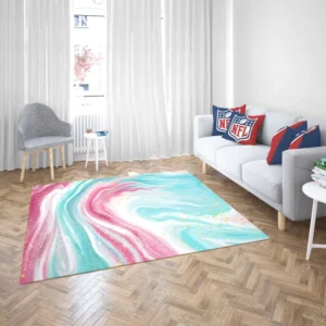 Pink Blue Marble Effects Rug 2