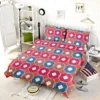 Pink Blue Purple Geometric Bedding Set