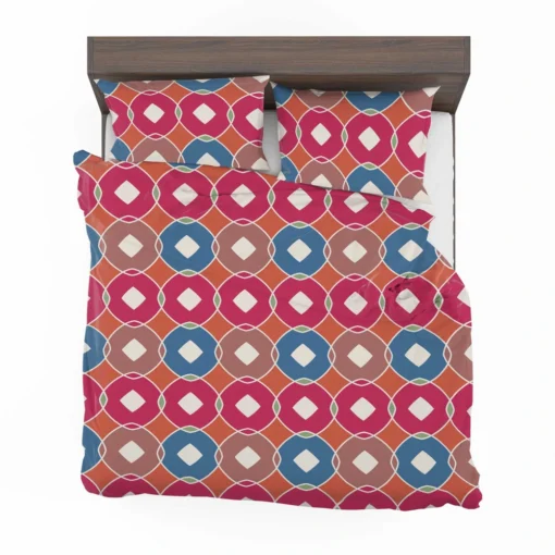 Pink Blue Purple Geometric Bedding Set 2