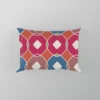 Pink Blue Purple Geometric Pillow Case