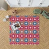 Pink Blue Purple Geometric Rug