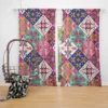 Pink Blue Purple White Mexican Talavera Curtain