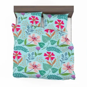 Pink Cherry Blossom Flowers Bedding Set 2