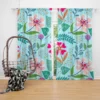 Pink Cherry Blossom Flowers Curtain