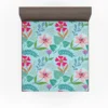 Pink Cherry Blossom Flowers Fitted Sheet