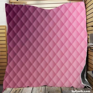 Pink Color Gradient Quilt Blanket