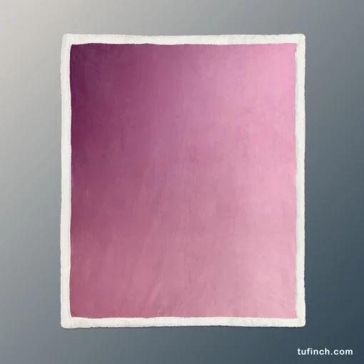 Pink Color Gradient Sherpa Fleece Blanket 1