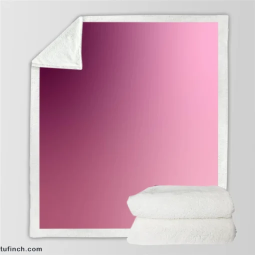 Pink Color Gradient Sherpa Fleece Blanket