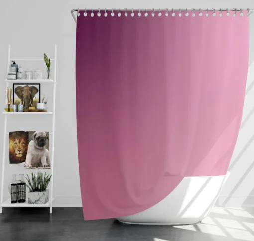 Pink Color Gradient Shower Curtain