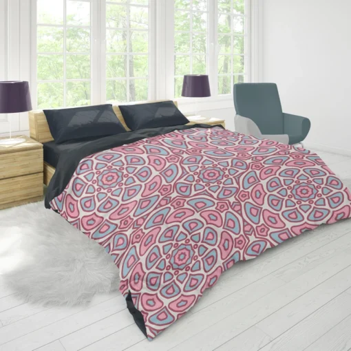 Pink Ethnical Tribal Design Duvet Cover 1