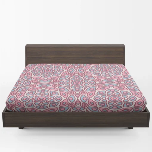 Pink Ethnical Tribal Design Fitted Sheet 1