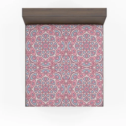 Pink Ethnical Tribal Design Fitted Sheet