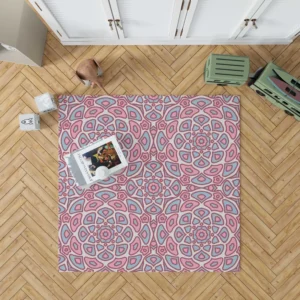 Pink Ethnical Tribal Design Rug