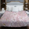 Pink Floral Paisley Design Duvet Cover