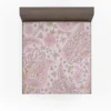 Pink Floral Paisley Design Fitted Sheet