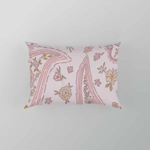 Pink Floral Paisley Design Pillow Case