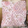 Pink Floral Paisley Design Quilt Blanket