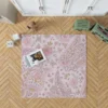 Pink Floral Paisley Design Rug