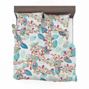 Pink Floral Vines Pattern Bedding Set 2