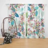 Pink Floral Vines Pattern Curtain