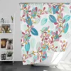 Pink Floral Vines Pattern Shower Curtain